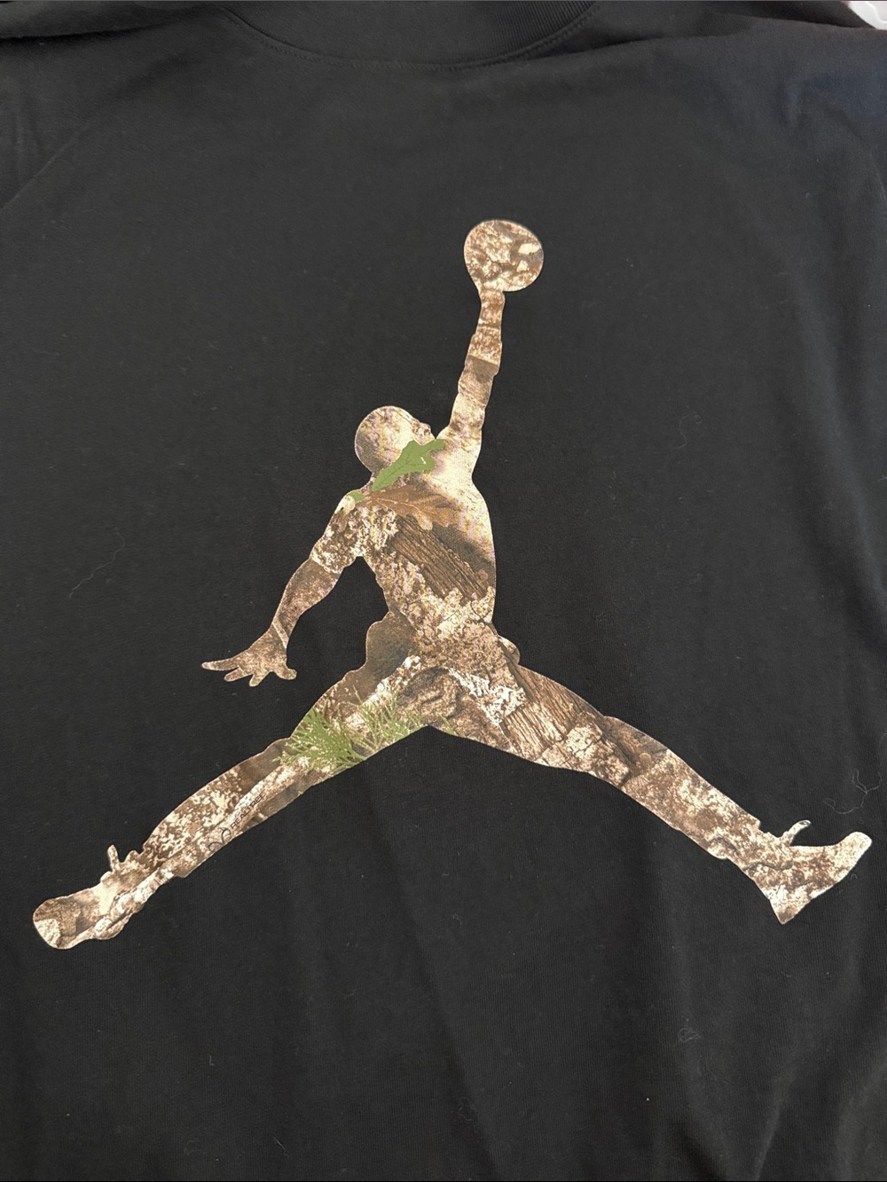 Jordan Men's Black Graphic Short Sleeve Tee Size L